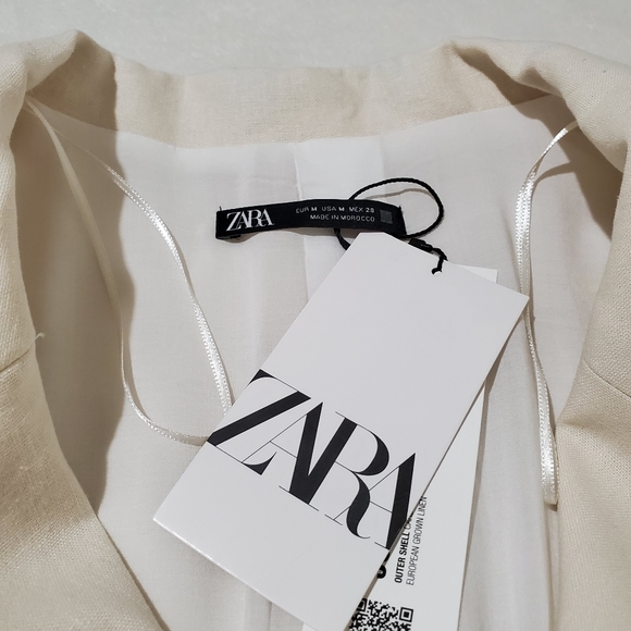 Zara Linen Blend Blazer Dress Size M - Picture 11 of 11